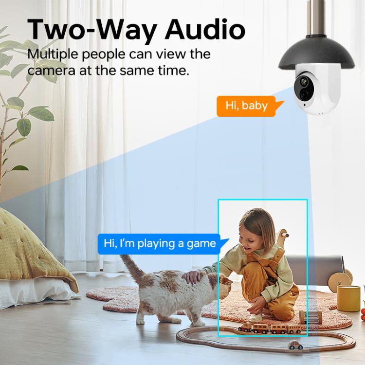 1080P Bulb Type WiFi Surveillance Camera Support Night Vision & Two-way Intercom & Motion Detection, K8 1080P Bulb Type WiFi Surveillance Camera Support Night Vision & Two-way Intercom & Motion Detection, K8